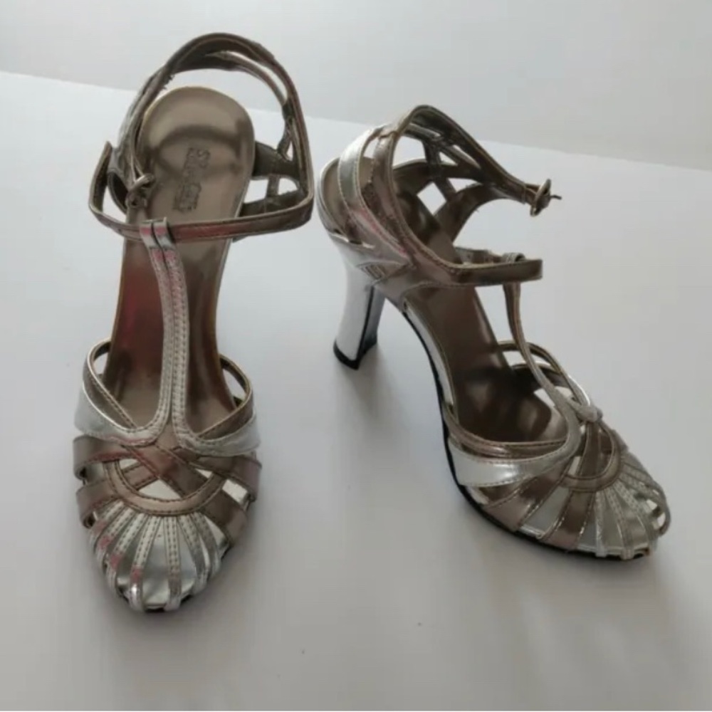 Vintage Spashv Cage-toe Heels